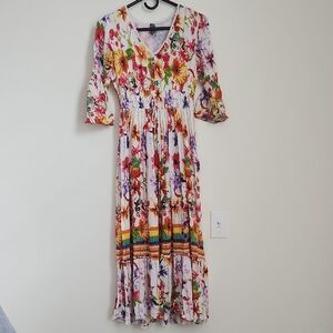 Me 2 Magic Vibrant Floral Maxi Dress
